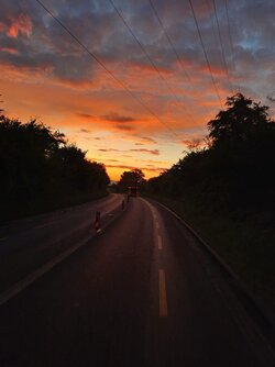 Auf dem Weg nach Balsthal, Sonnenaufgang