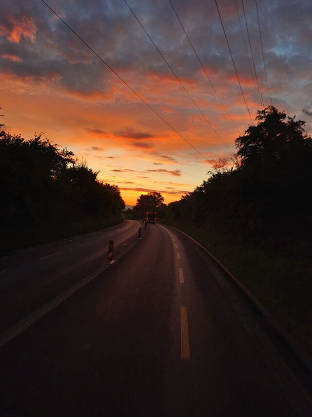 Auf dem Weg nach Balsthal, Sonnenaufgang