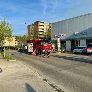 Brand Gewerbe Halle, Erlenstrasse Therwil